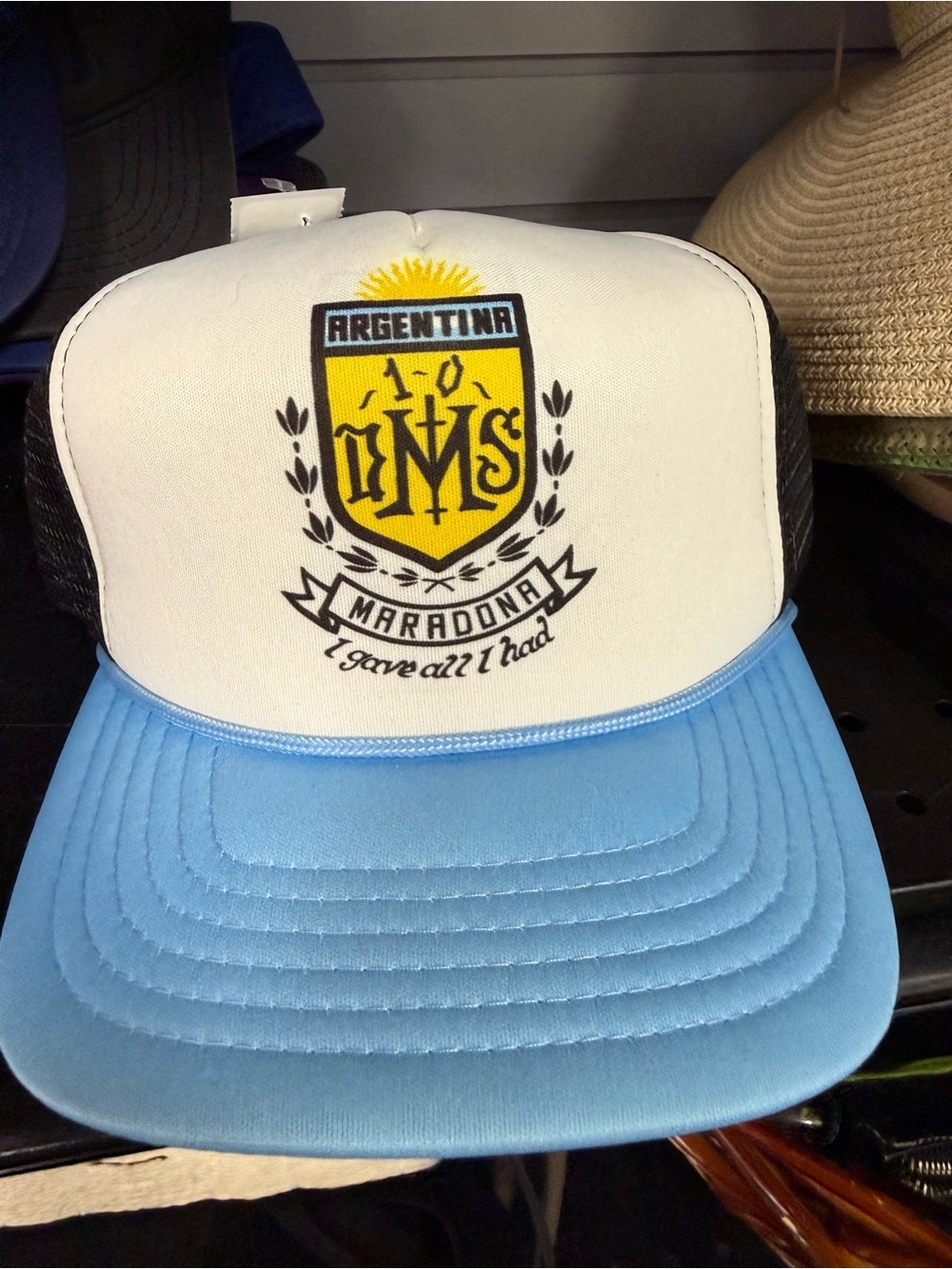 Argentina Maradona  Roots Of Fight Trucker Hat Snapback Cap NWT Messi World Cup